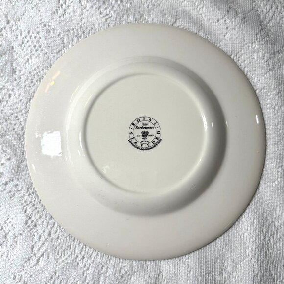 ROYAL STAFFORD Hayride Black Salad Plate - Set of 2, Harvest Scene, Horse & Dog - Picture 5 of 6